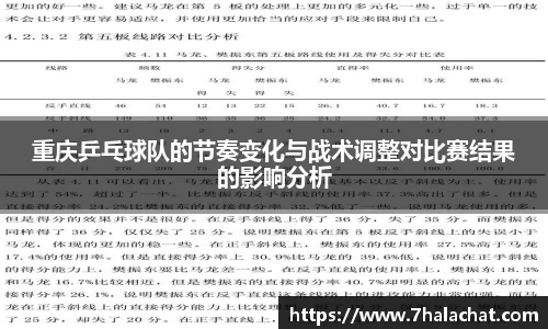 重庆乒乓球队的节奏变化与战术调整对比赛结果的影响分析